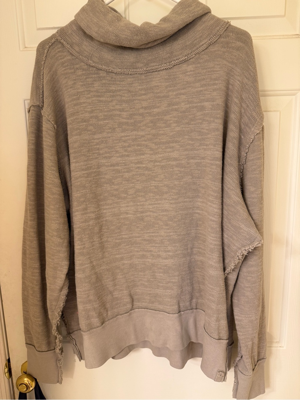 We The Free Taupe Timmy Turtleneck Sweater
